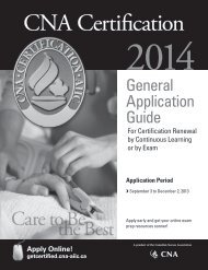 General Application Guide for Certification Renewal - NurseONE
