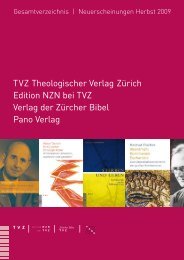 TVZ Theologischer Verlag Zürich Edition NZN bei TVZ Verlag der ...