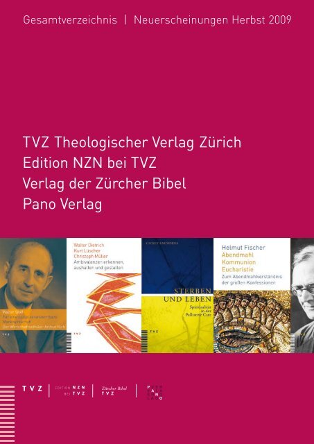 TVZ Theologischer Verlag Zürich Edition NZN bei TVZ Verlag der ...