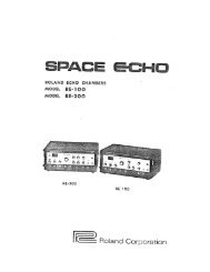 Roland RE-100 & RE-200 Owner's Manual - Lojinx