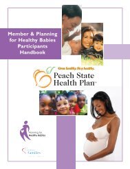 Member Handbook Benefits ForYou - Peach State Health Plan ...