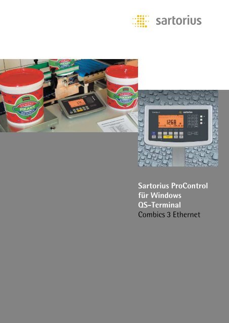 Sartorius ProControl für Windows QS-Terminal Combics 3 Ethernet