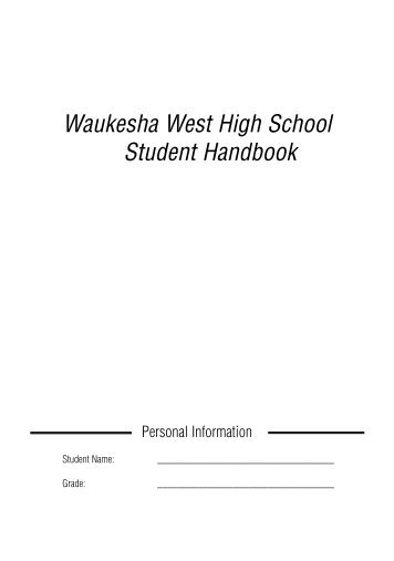 Waukesha West High School Student Handbook