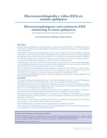 Electroencefalografía y vídeo-EEG en estatus epileptico