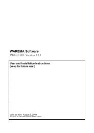 User and installation instructions VCU-EDIT - Warema