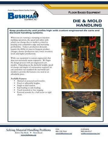 Die & Mold Handling PDF - Bushman Equipment, Inc.