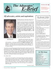 E-Brief Sept - Oct - The Advocates' Society