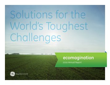 ecomagination - GE : imagination at work