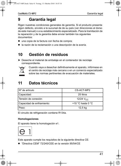 CoolMatic CS-MP2 - Waeco