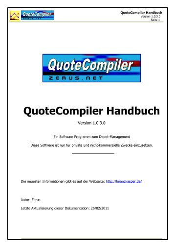 QuoteCompiler Handbuch