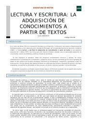 lectura y escritura: la adquisiciÃ³n de conocimientos a partir ... - UNED