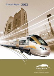 Annual Report 2013 - Gautrain Management Agency