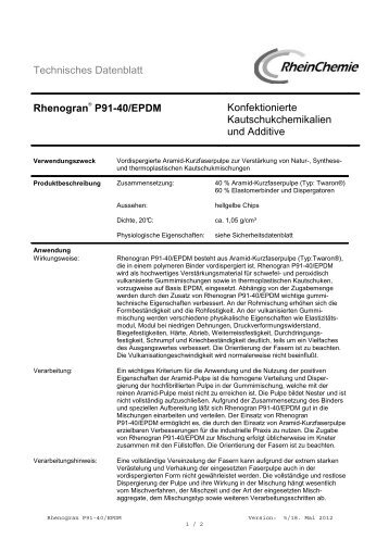 Download Technisches Merkblatt - Rhein Chemie WebShop