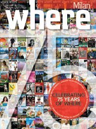 CELEBRATING 75 YEARS OF WHERE - Where Milan