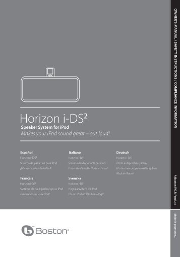 Horizon i-DS2 - Boston Acoustics