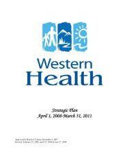 Western Health's Strategic Plan 2008 - 2011 (PDF)