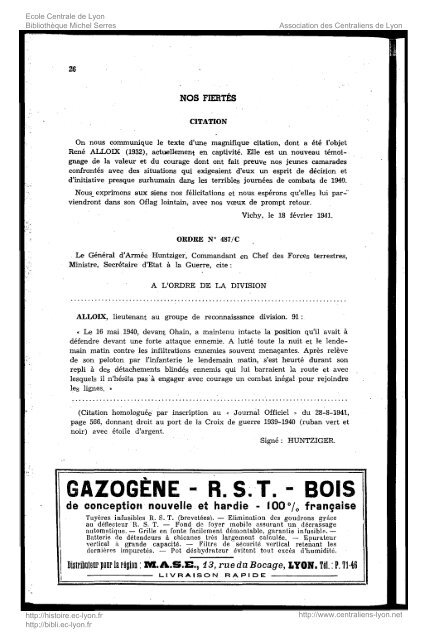 Revue Technica, annÃ©e 1943, numÃ©ro 38 - Histoire de l'Ãcole ...