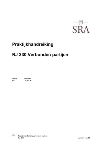 Praktijkhandreiking RJ 330 Verbonden partijen - Foederer DFK