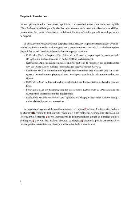 estimation des effets propres des mesures agroenvironnementales ...