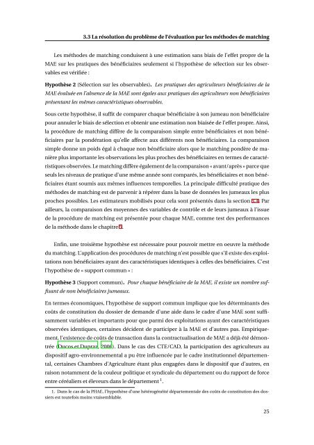 estimation des effets propres des mesures agroenvironnementales ...