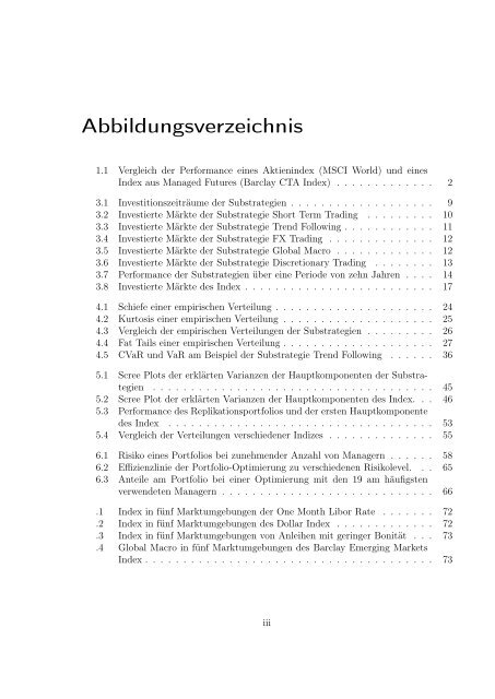 Statistische Kennzahlen für Renditen von Managed Futures