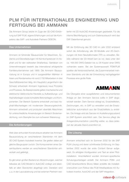 AMMANN - Cideon Software GmbH