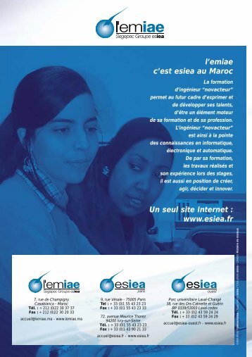 l'emiae c'est esiea au Maroc Un seul site Internet ... - Groupe ESIEA