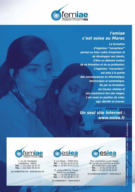 l'emiae c'est esiea au Maroc Un seul site Internet ... - Groupe ESIEA