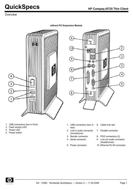 HP Compaq t5725 Thin Client