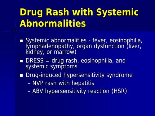 Approach to Rash in a Patient with HIV