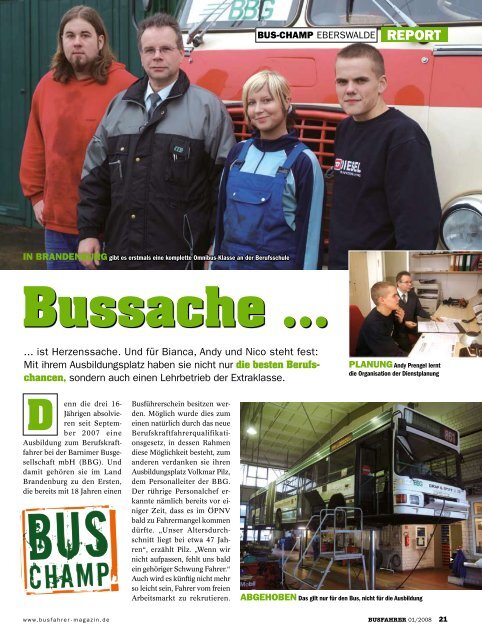 Bussache ... - Beweg was - Werd Busfahrer