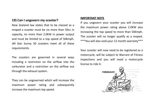 Sunny Scooter Handbook - Wep.co.nz