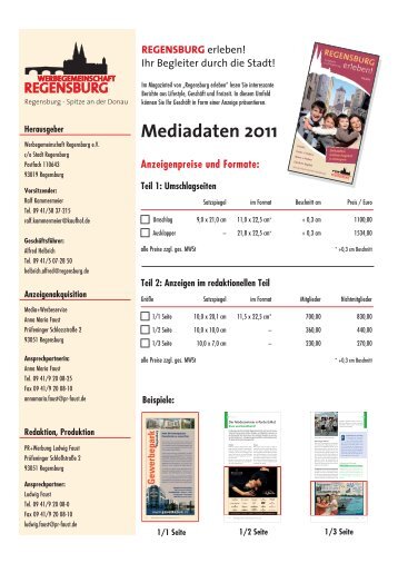Mediadaten 2011 Anzeigenpreise und Formate