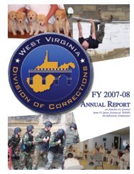 Annual Report FY 2007-08 - West Virginia Division of Corrections