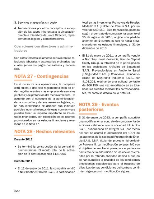 Reporte Integrado Celsia 2012