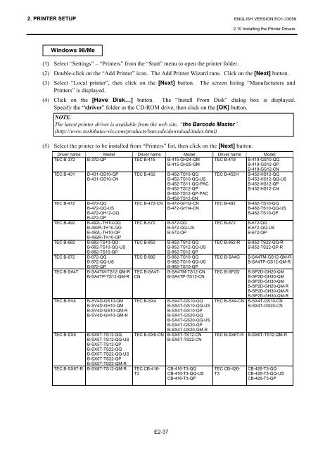 User Manual - TOSHIBA TEC store