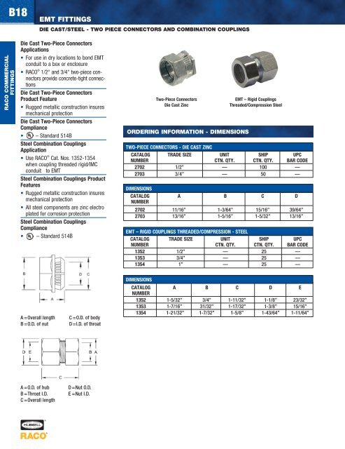 RACOÃ‚Â® Commercial Fittings - Bell