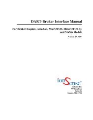 DART-Bruker Interface Manual - IonSense