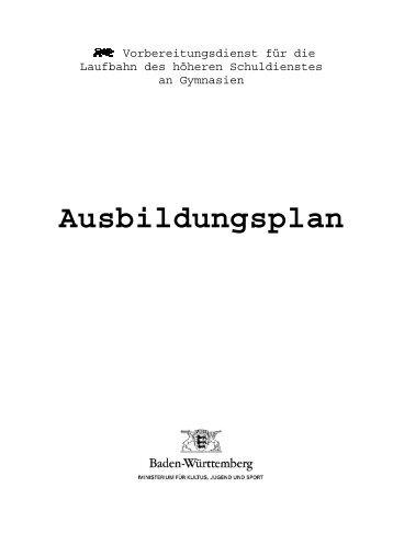 Ausbildungsplan