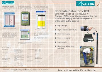 Borehole Detector VXB3 Detection Range up to ±300000 nT - Vallon