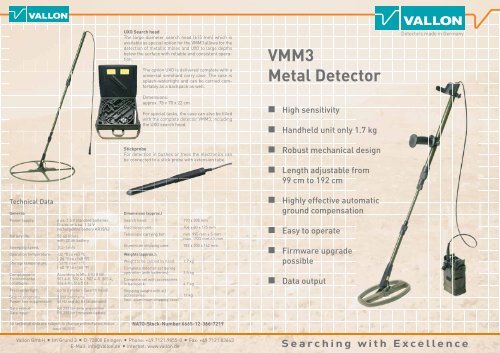 VMM3 Metal Detector - Vallon