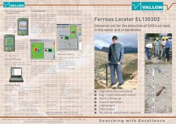 Ferrous Locator EL1303D2 Universal set for the detection of ... - Vallon