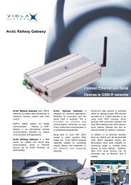 Arctic Railway Gateway Connect Ethernet and ... - Viola Systems