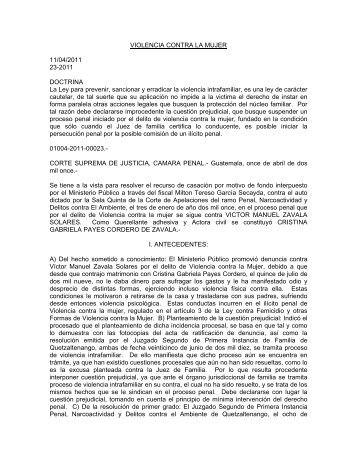 No. de Proceso 23-2011 - Organismo Judicial