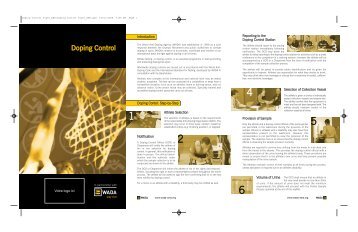 Doping Control Leaflet - World Anti-Doping Agency