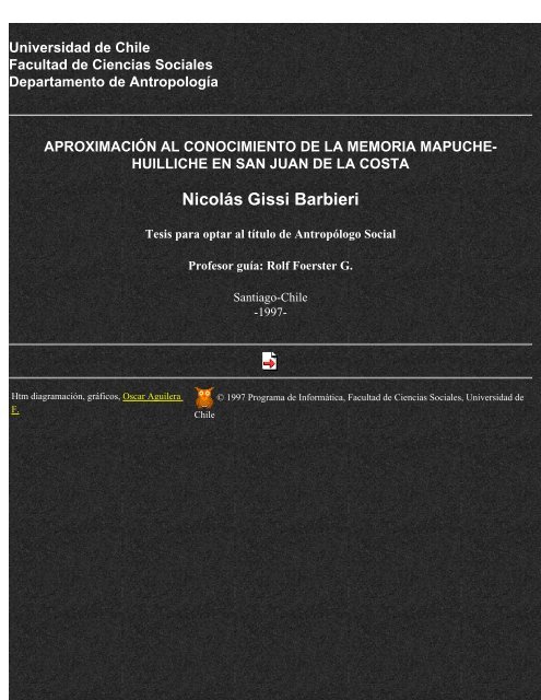 NicolÃ¡s Gissi Barbieri - Facultad de Ciencias Sociales - Universidad ...