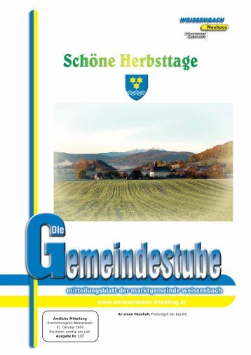 Aus der Gemeindestube - Weissenbach an der Triesting