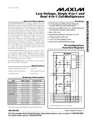 MAX4539/MAX4540 Low-Voltage, Single 8-to-1 and Dual 4-to-1 Cal ...