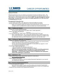 Applicant Checklist - Human Resources - UC Davis