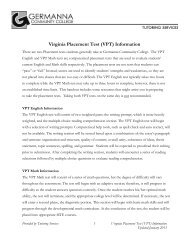 Virginia Placement Test (VPT) Information - Germanna Community ...